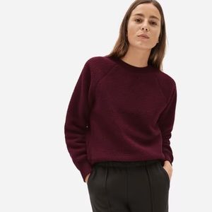 Everlane: ReNew Fleece Raglan Sweatshirt, Red, XL
